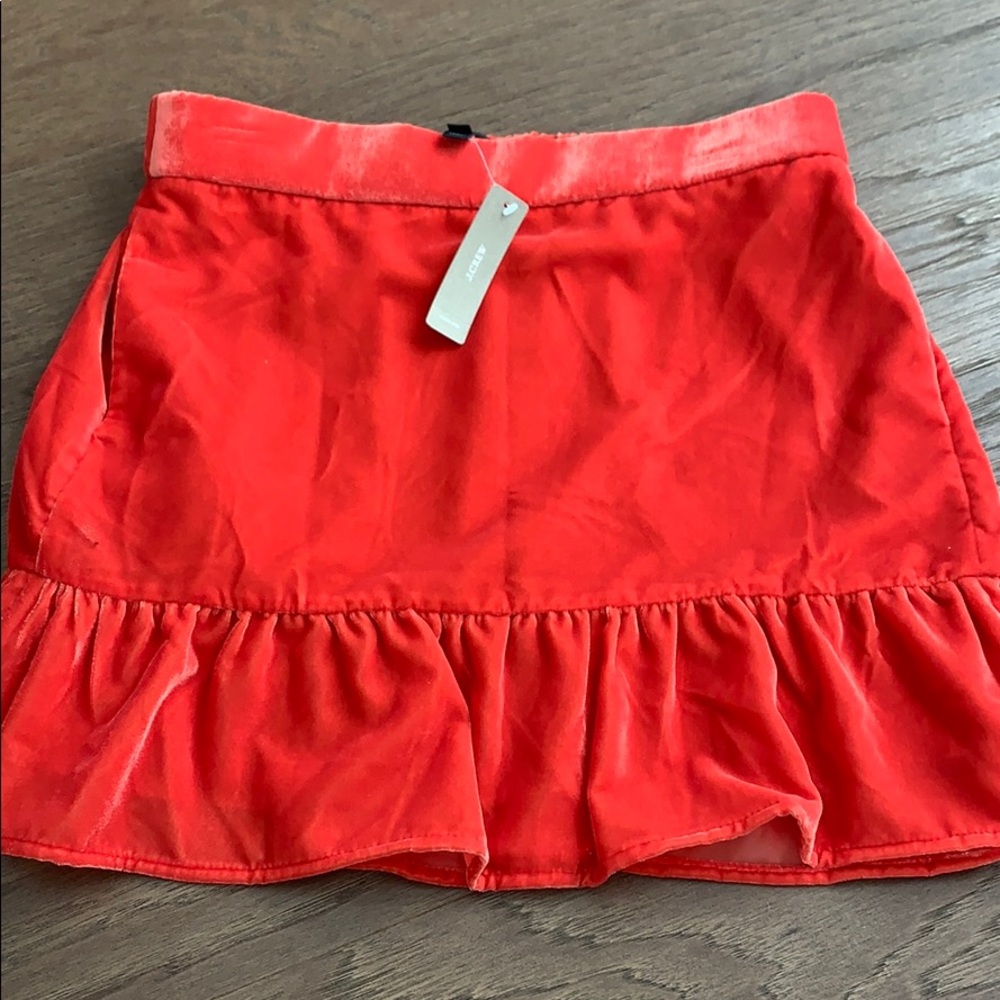 Velvet miniskirt